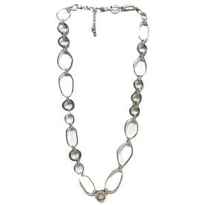 Brighton Pebble Link Silver Long Necklace